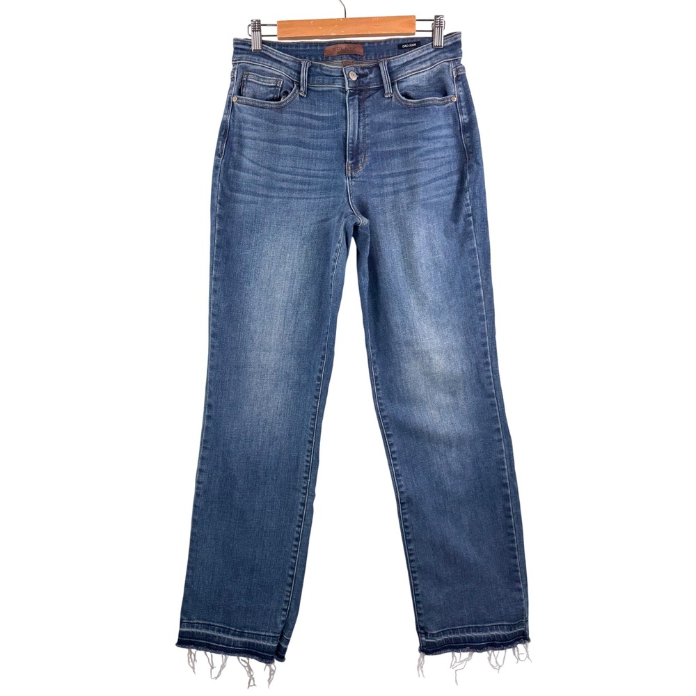 Judy Blue Dad Jean Distressed Frayed‎ Hem 90s boho retro sz 29